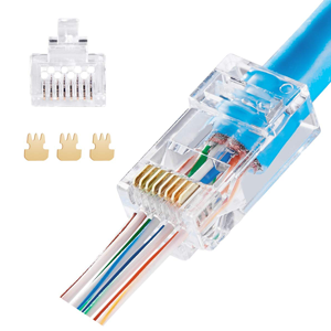 RJ45 Pins 1PC Passthrough Clear